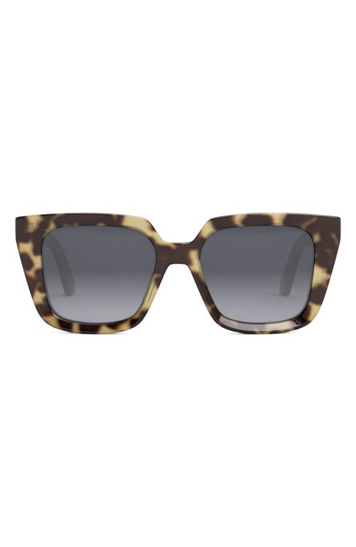 Shop Dior 'midnight S1i 53mm Polarized Square Sunglasses In Havana/smoke Polarized