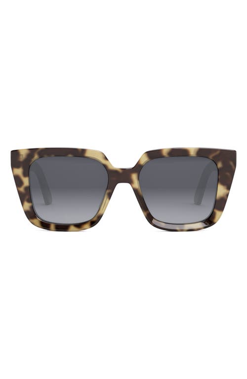 Dior Midnight S1i 24p3 Square Polarized Sunglasses In Havana/smoke Polarized