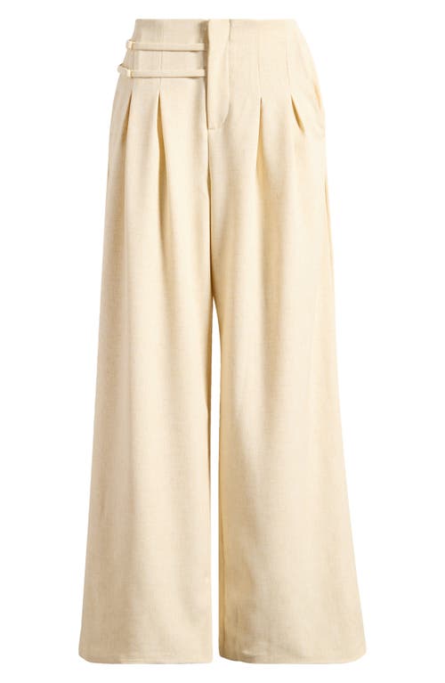 MISTRESS ROCKS MISTRESS ROCKS PLEAT FRONT WIDE LEG PANTS 
