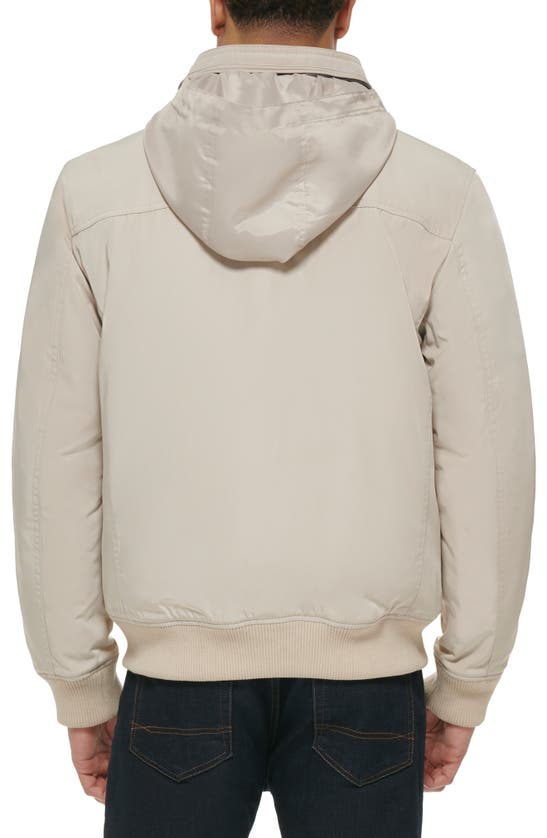 Dockers Quilted Lined Flight Bomber Jacket In Stone
