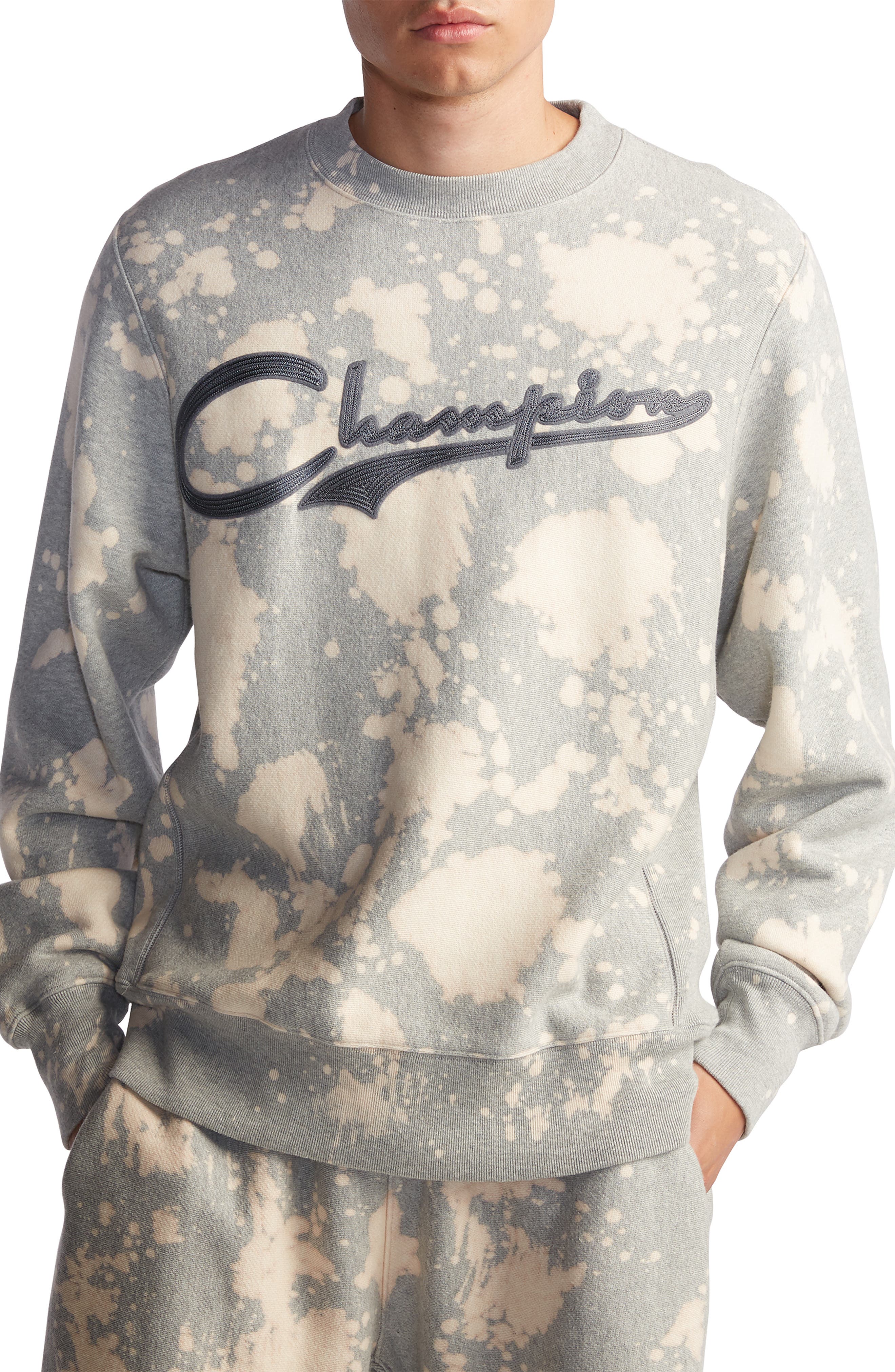 Champion Bleach Splatter Crewneck Sweatshirt Nordstrom
