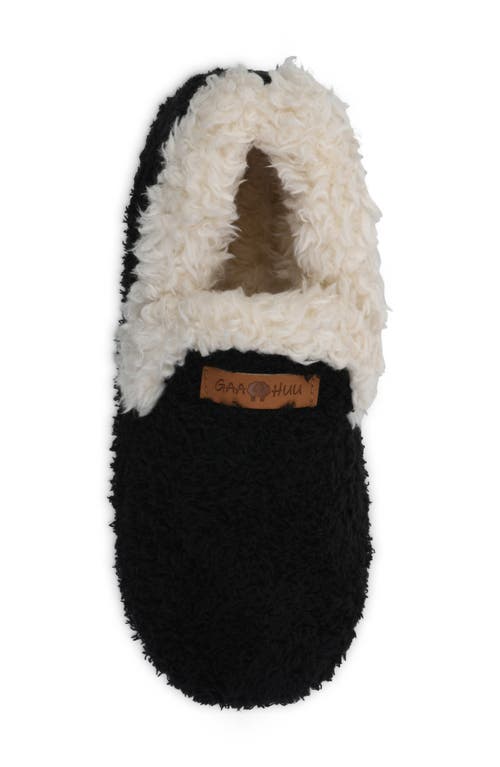 Gaahuu Cozee Faux Fleece Lined Slipper In Black