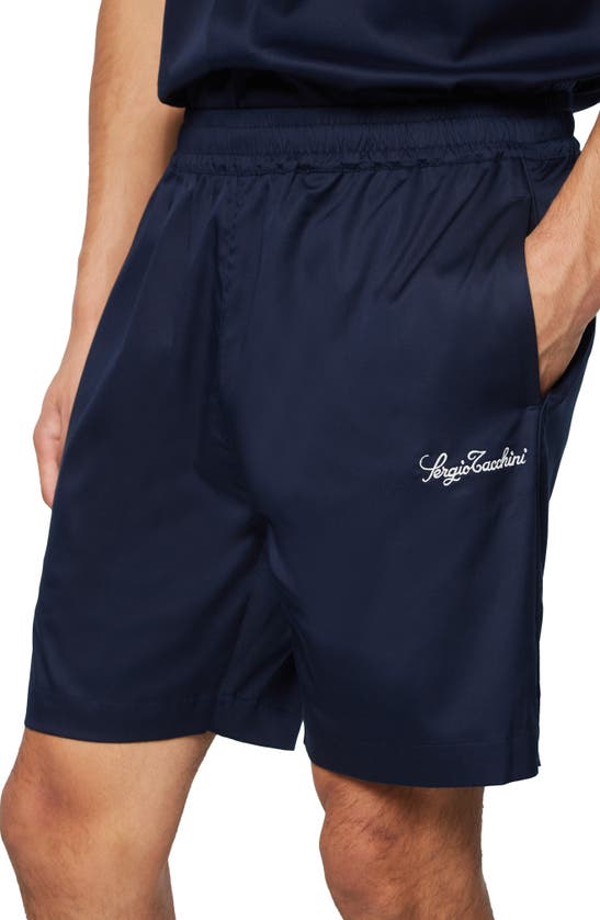 Shop Sergio Tacchini Giorgio Lounge Shorts In Maritime Blue