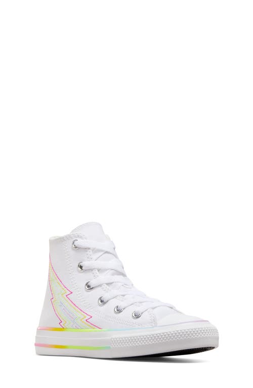 Converse Kids' Pride Chuck Taylor® All Star® High Top Sneaker In White/white/chaos Fuschia