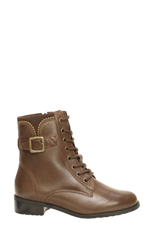 David Tate College Bootie In Brown Calf/croc