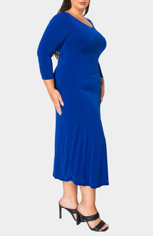 L I V D Ashe Long Sleeve Maxi Dress In Royal