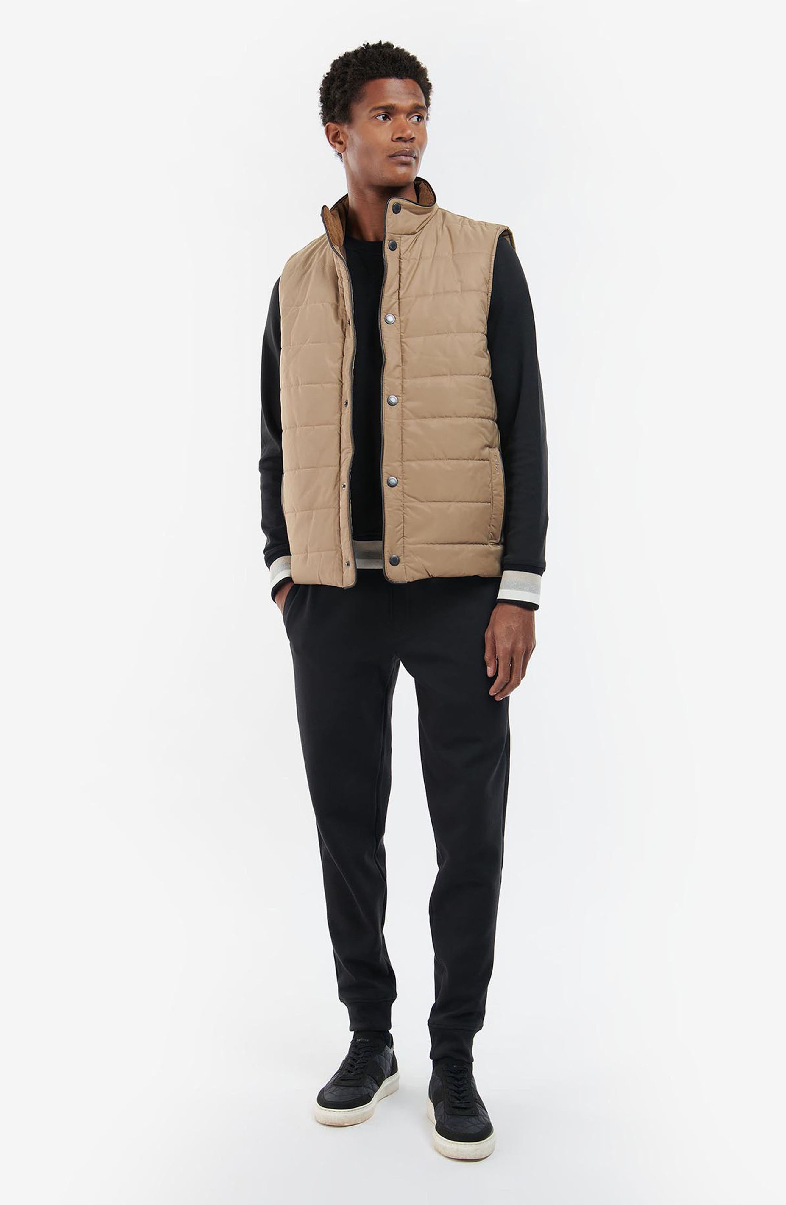 tan huffer vest