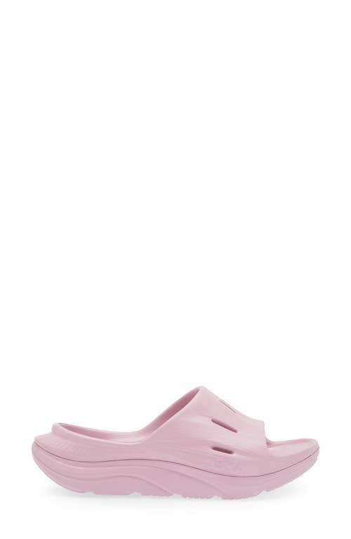 Shop Hoka Gender Inclusive Ora Recovery Slide 3 Sandal In Pink Twilight/pink Twilight