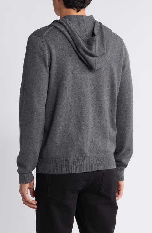 Shop Vince Modern Wool, Cotton & Cashmere Zip-up Hoodie Sweater In Medium Heather Grey