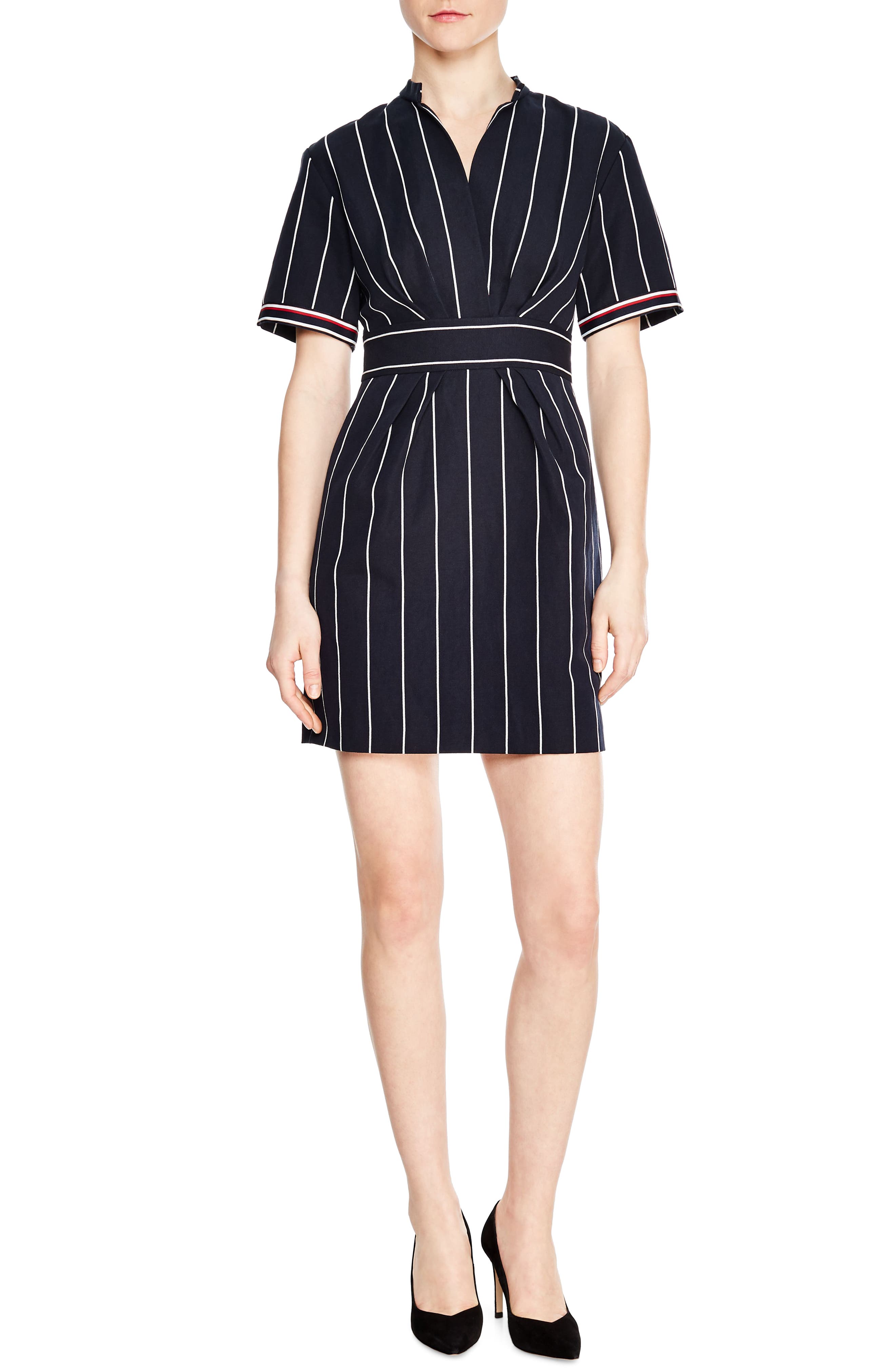 Sandro Francine Stripe Dress, US / 40 FR - Blue