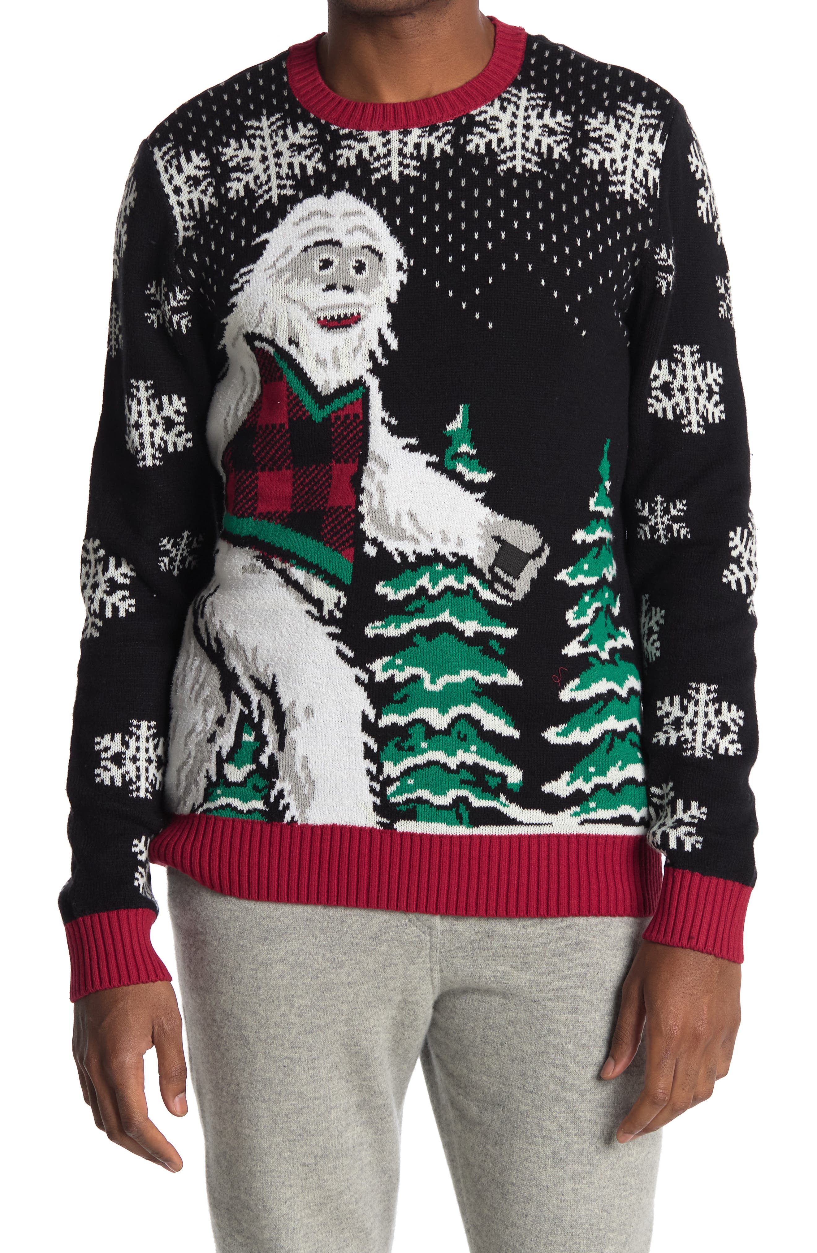 abominable snowman ugly christmas sweater