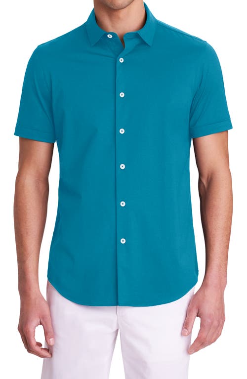 Bugatchi Miles OoohCotton Short Sleeve Button-Up Shirt at Nordstrom,