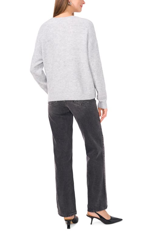 Vince Camuto Sequin Detail V-neck Sweater In Vapor