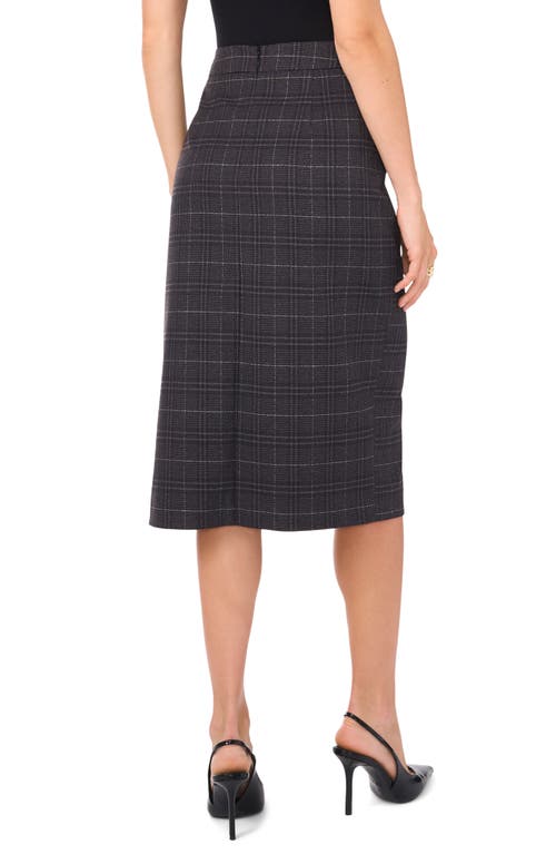 Shop Vince Camuto Plaid Pencil Skirt In Rich Black