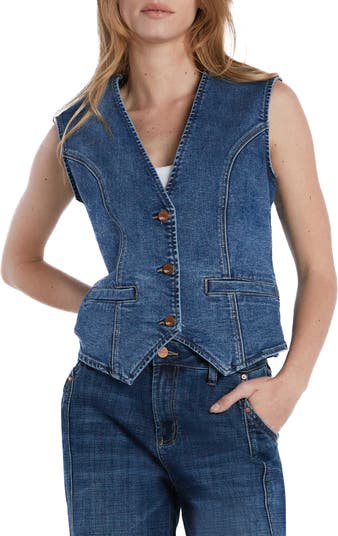 Jeans best sale vest womens