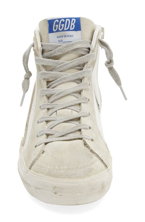 Golden Goose Slide High Top Sneaker In White/ice