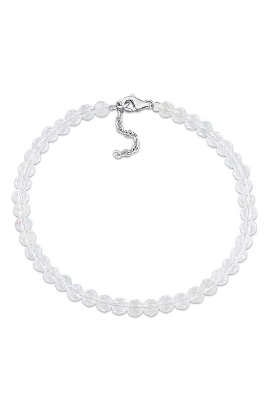 Shop Delmar Faceted Beaded Bracelet In White