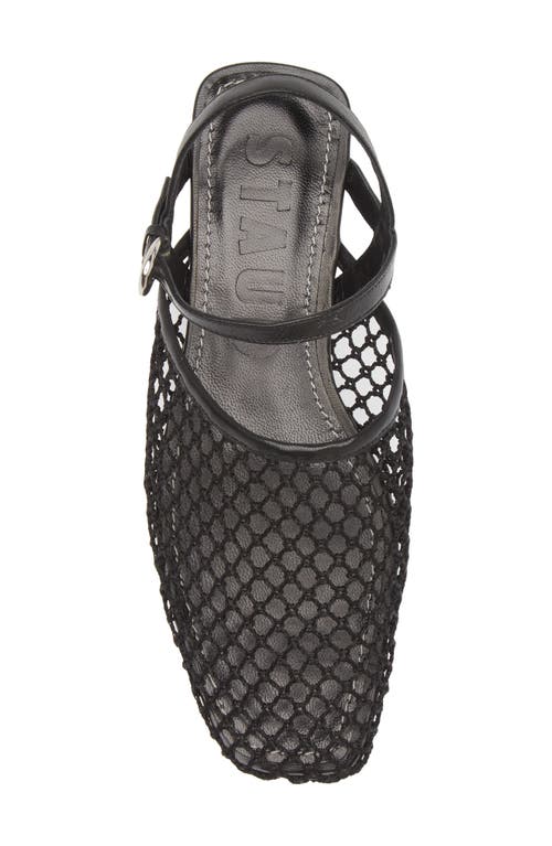 Shop Staud Rete Slingback Flat In Black Netting