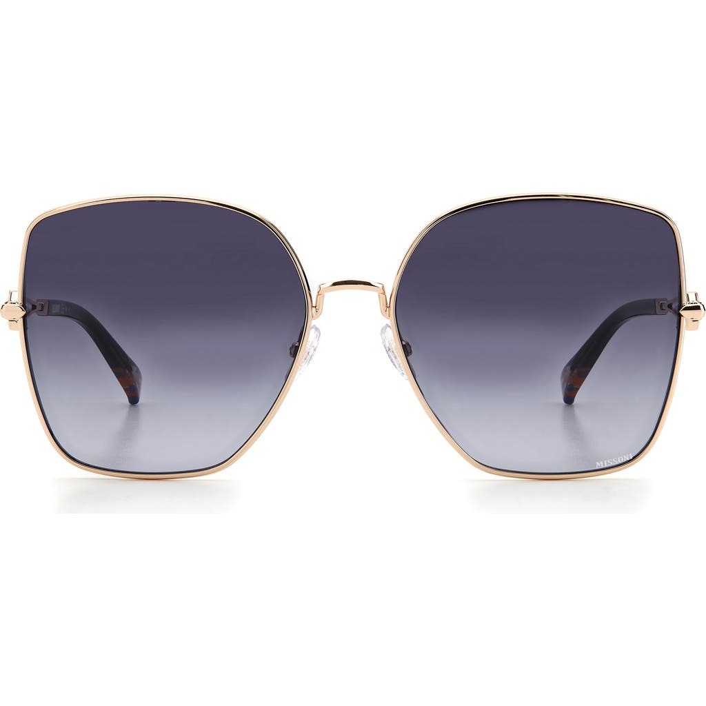 MISSONI MISSONI 59MM OVERSIZE GRADIENT SQUARE SUNGLASSES