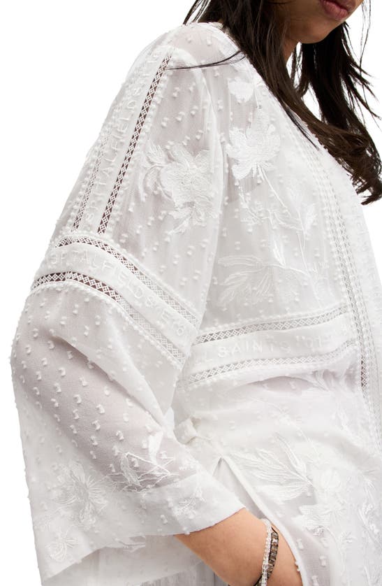 Shop Allsaints Carina Embroidered Wrap In White