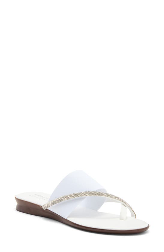 Shop Italian Shoemakers Yude Slide Sandal In White