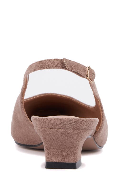 Torgeis Slingback Kitten Heel Pump In Taupe