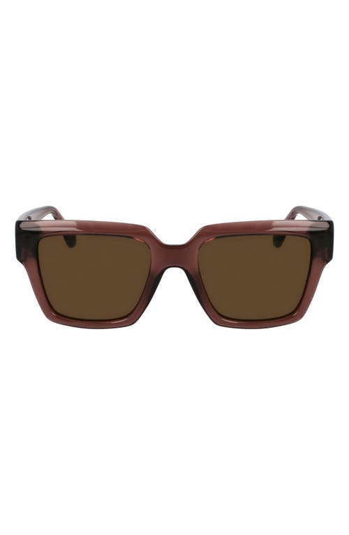 Ferragamo Gancini Acetate Square Sunglasses In Transparent Mauve