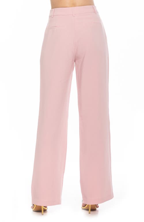 Alexia Admor Ellie Pleated Wide Leg Pants In Pink