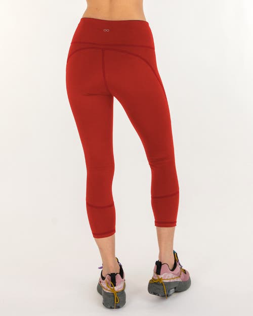 Shop Rebody Active Power Up Silkiflex Leggings 21.5" In Mars Red