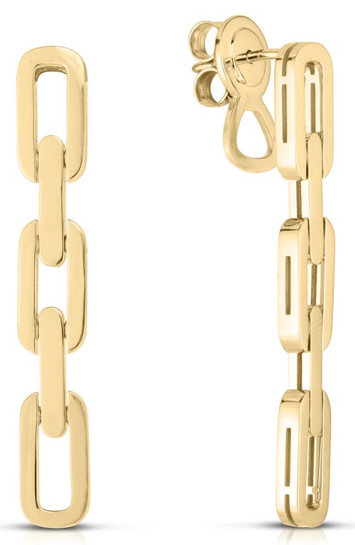Roberto Coin Navarra Link Drop Earrings in Yellow Gold at Nordstrom