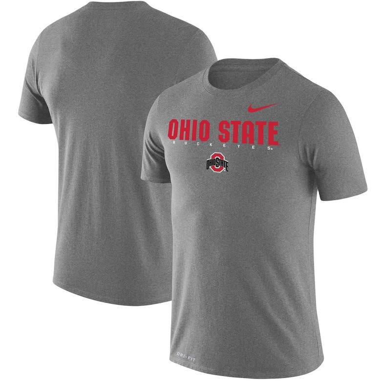 Nike Gray Ohio State Buckeyes Facility Legend Performance T-shirt