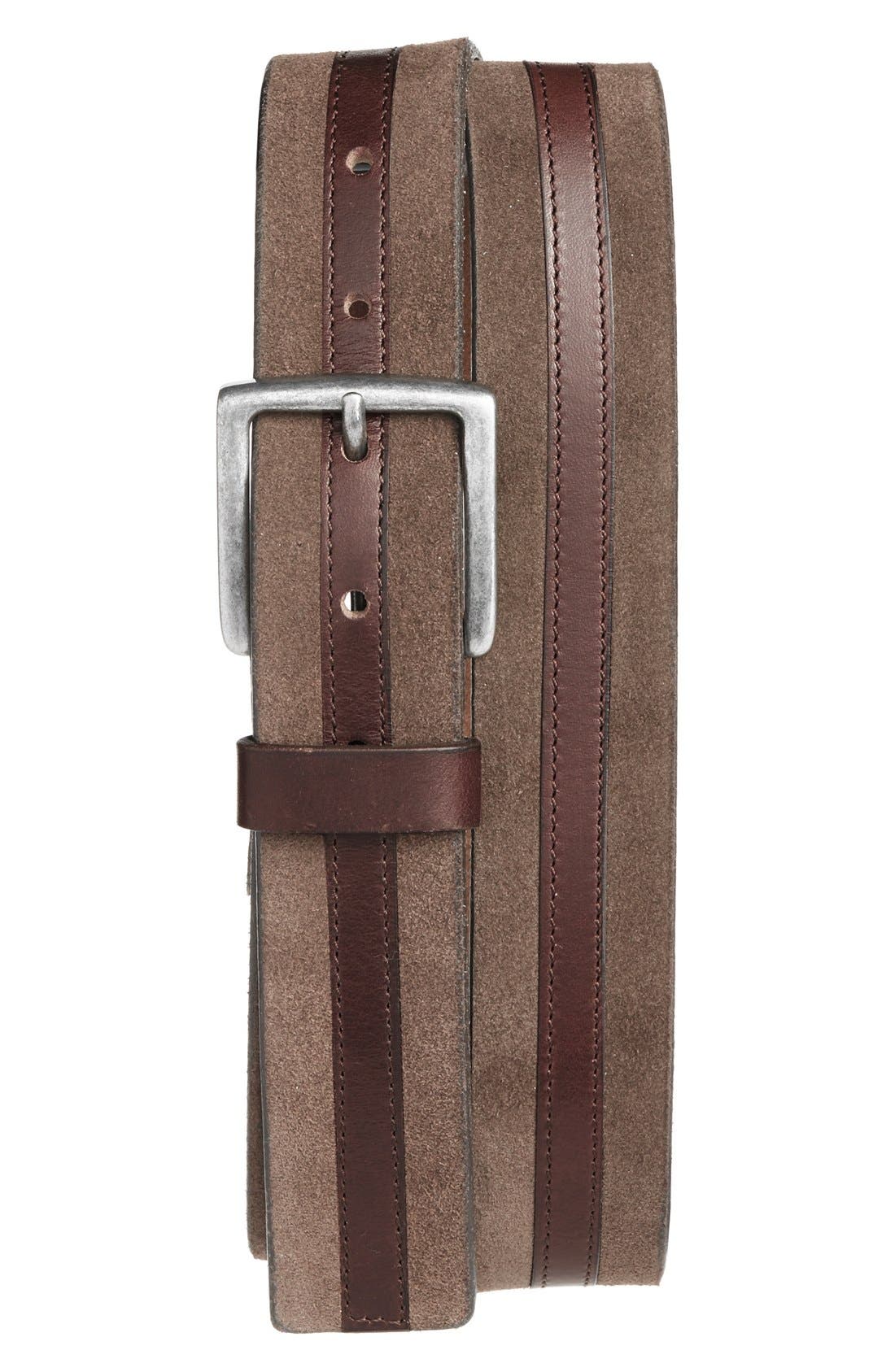 Trafalgar Suede & Leather Belt Nordstrom