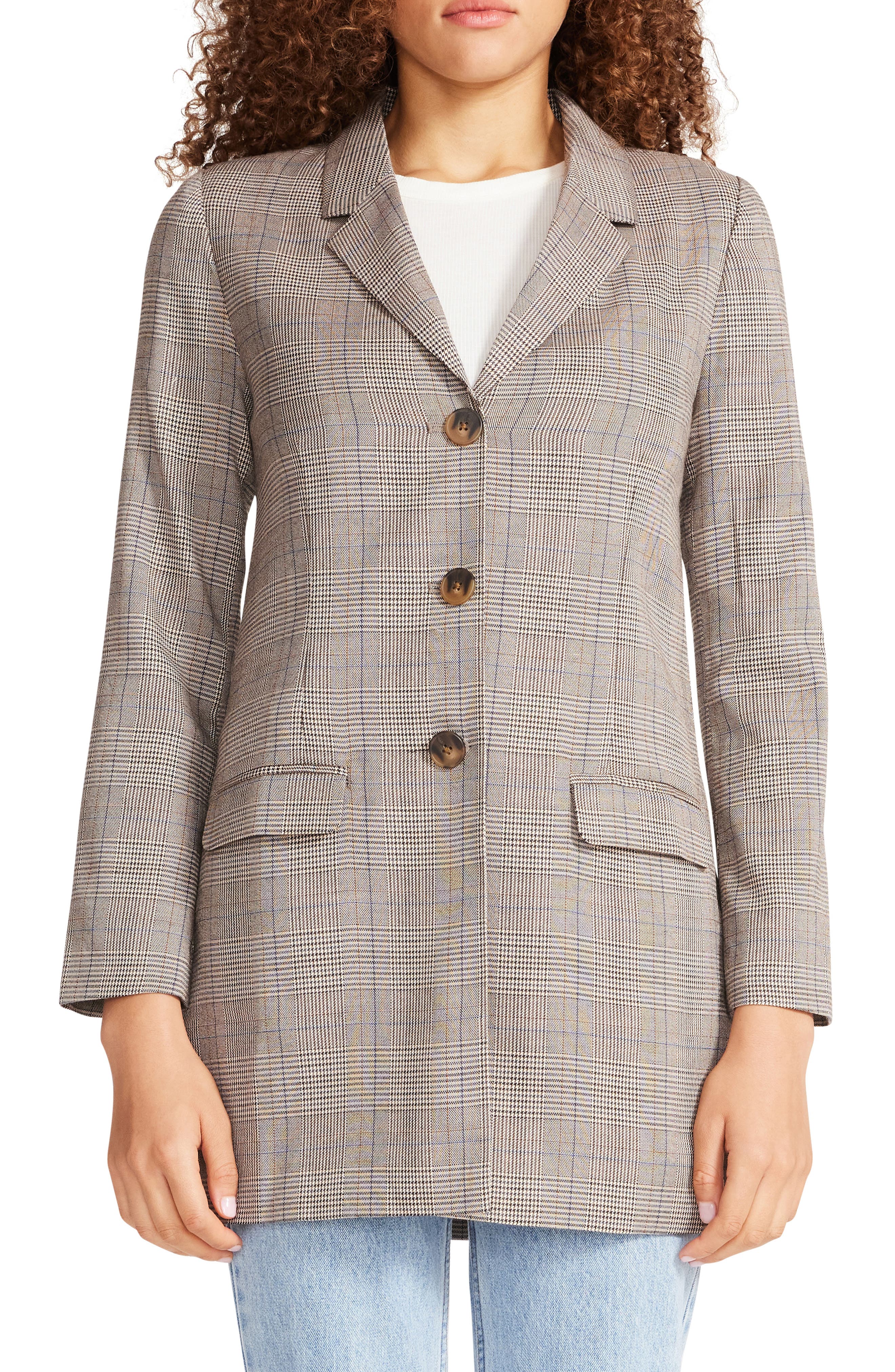 bb dakota plaid blazer