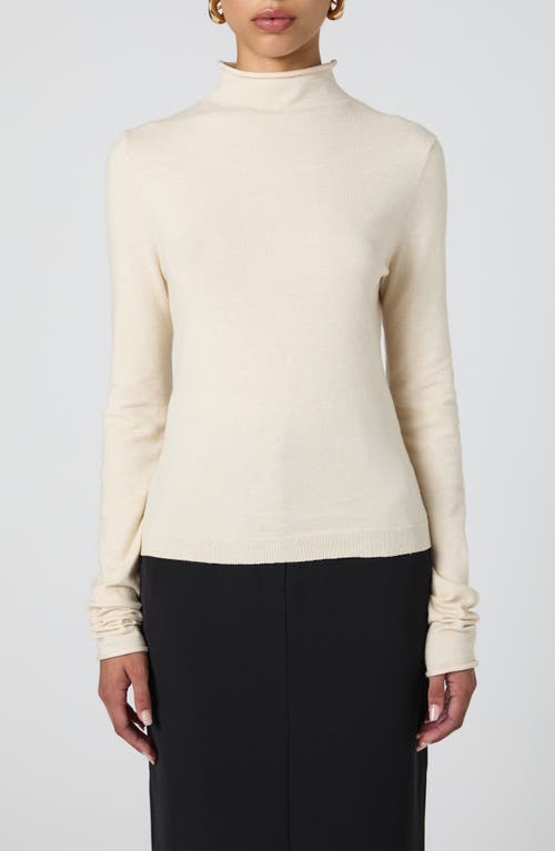 Shop French Connection Mock Neck Sweater In 12-oatmeal Mel