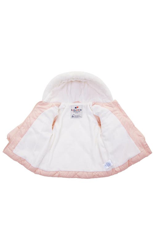 Rokka&rolla Baby Soft Lining Hooded Puffer Jacket In Snow Pink