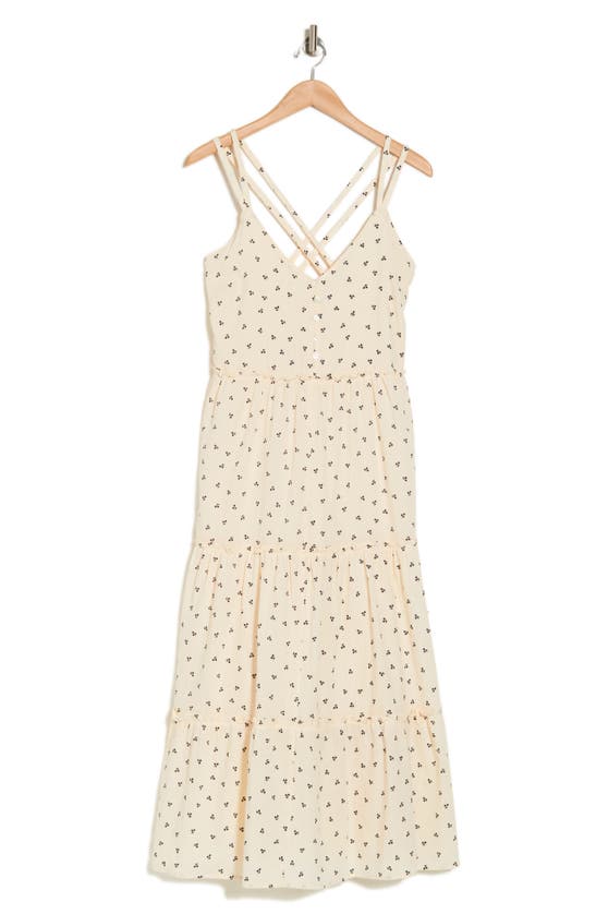 Frnch Elise Strappy Cotton Sundress In Ivory