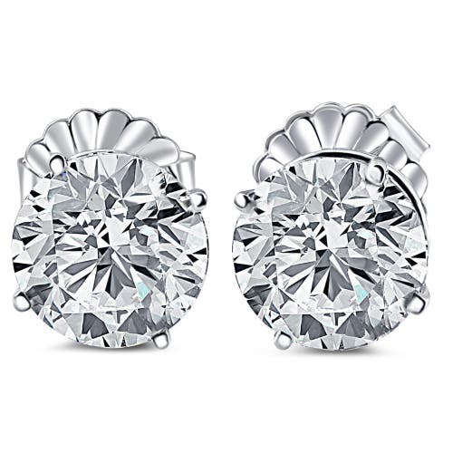 Bliss Diamond 6.00ct Round Diamond Studs 14k White Gold Lab Grown In 14k White Gold