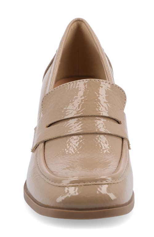 Journee Collection Malleah Loafer Pump In Patent/taupe