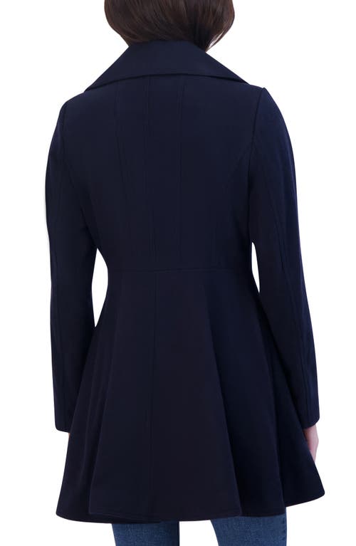 Laundry By Shelli Segal Womens Wool Blend Midi Walker Coat In Petrol