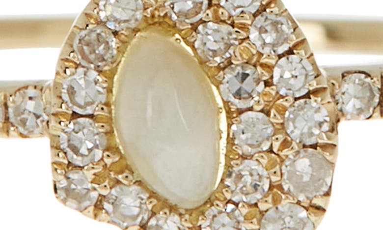 Shop Meira T Diamond & Larimar Ring In Yellow Gold