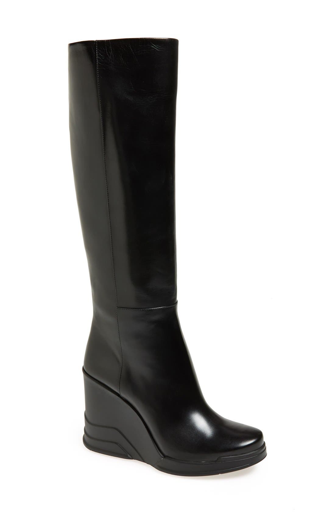 knee high wedge boots