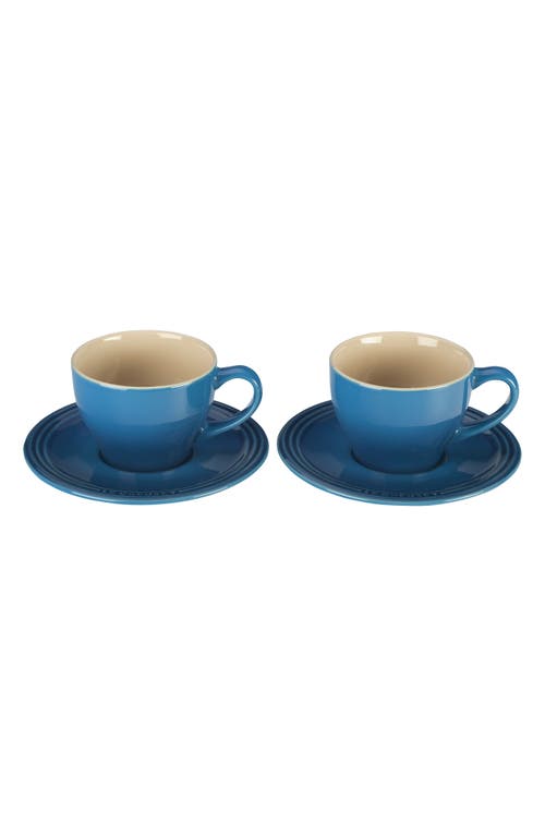 Le Creuset Set of 2 Cappuccino Cups & Saucers in Marseille at Nordstrom