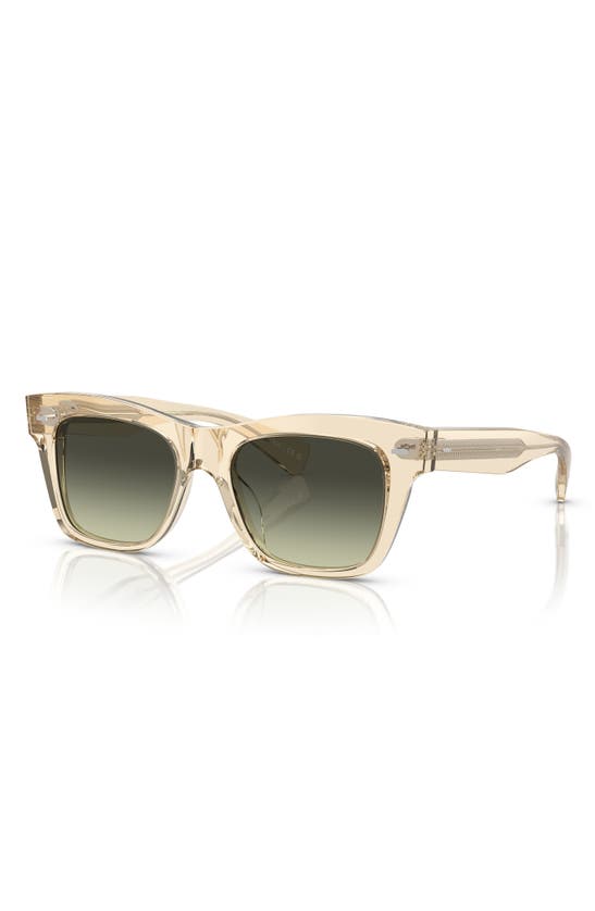 Shop Oliver Peoples Ms. Oliver 51mm Gradient Square Sunglasses In Green