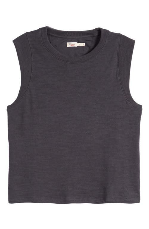 Faherty Sunwashed Slub Muscle Tank in Washed Black