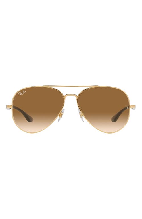 Ray-Ban 58mm Aviator Sunglasses in Arista/Pink Gradient Brown at Nordstrom