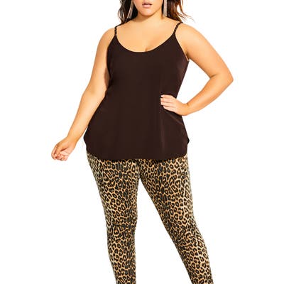 Plus Size City Chic Sensation Camisole, Brown