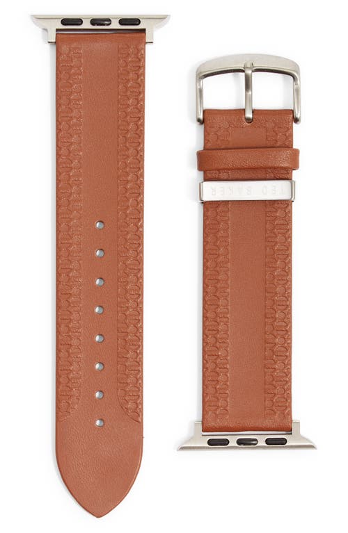 Ted Baker London Leather Apple Watch® Watchband In Tan