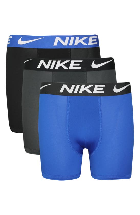 Nike Big Boys 3 Pk. Essential Dri-fit Boxer Briefs In Game Royal
