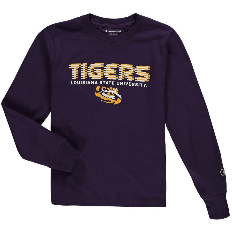 Champion Kids' Youth  Purple Lsu Tigers Jersey Long Sleeve T-shirt