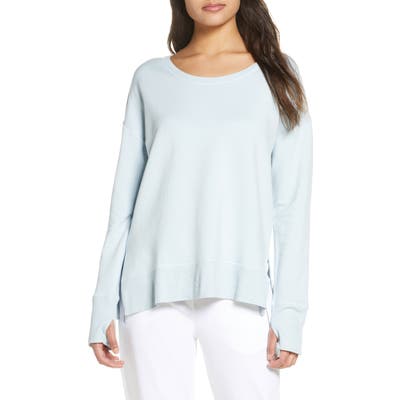 The White Company Side Split Sweatshirt, Blue